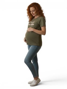 “I’ve Got You Babe” Graphic Tee Olive Green Small